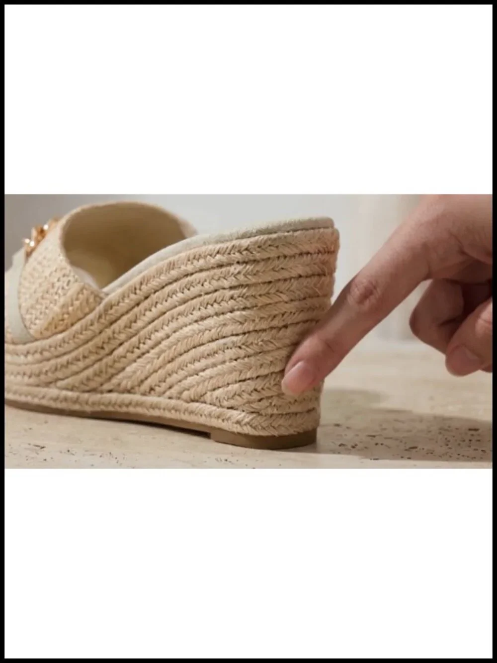 Wedge Espadrilles Sandals Chain Slip On Slides Platform Heeled Summer Shoes